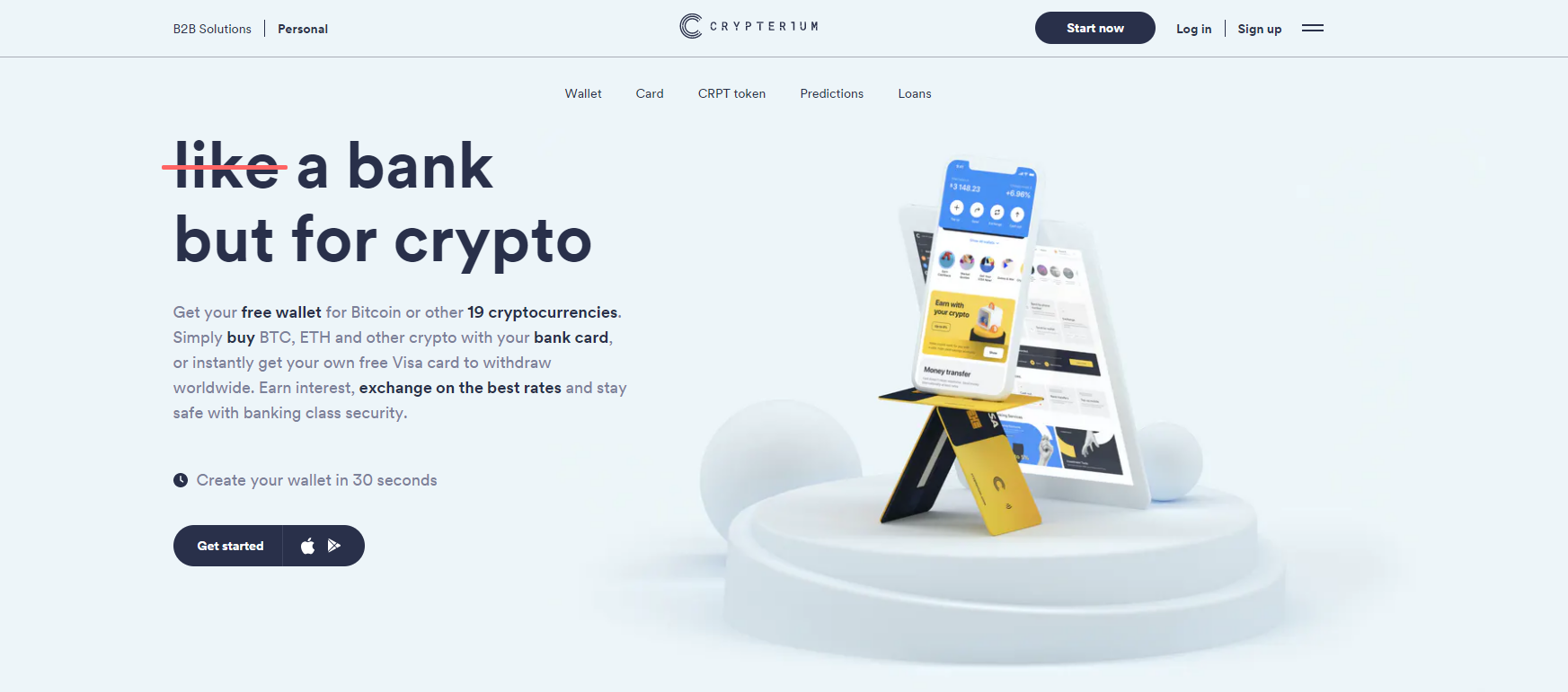 crypterium website preview 2021