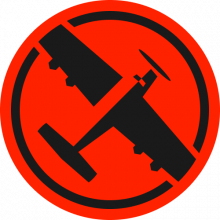 Black Airplane Logo