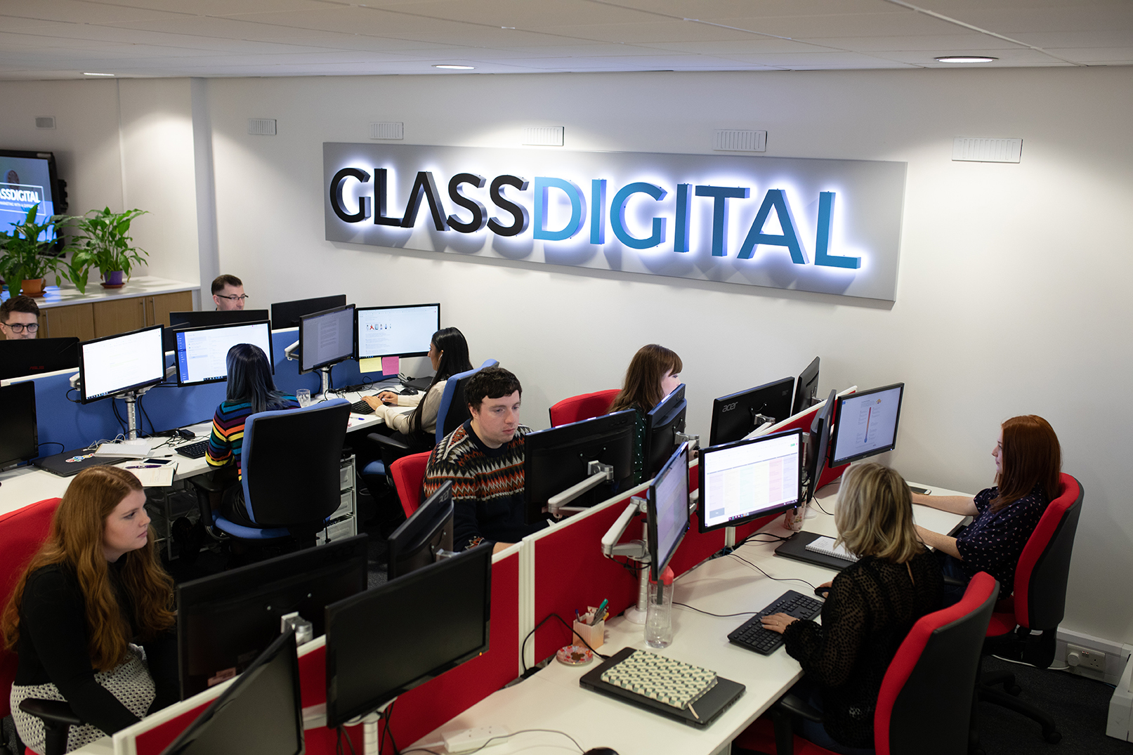 glass digital office view