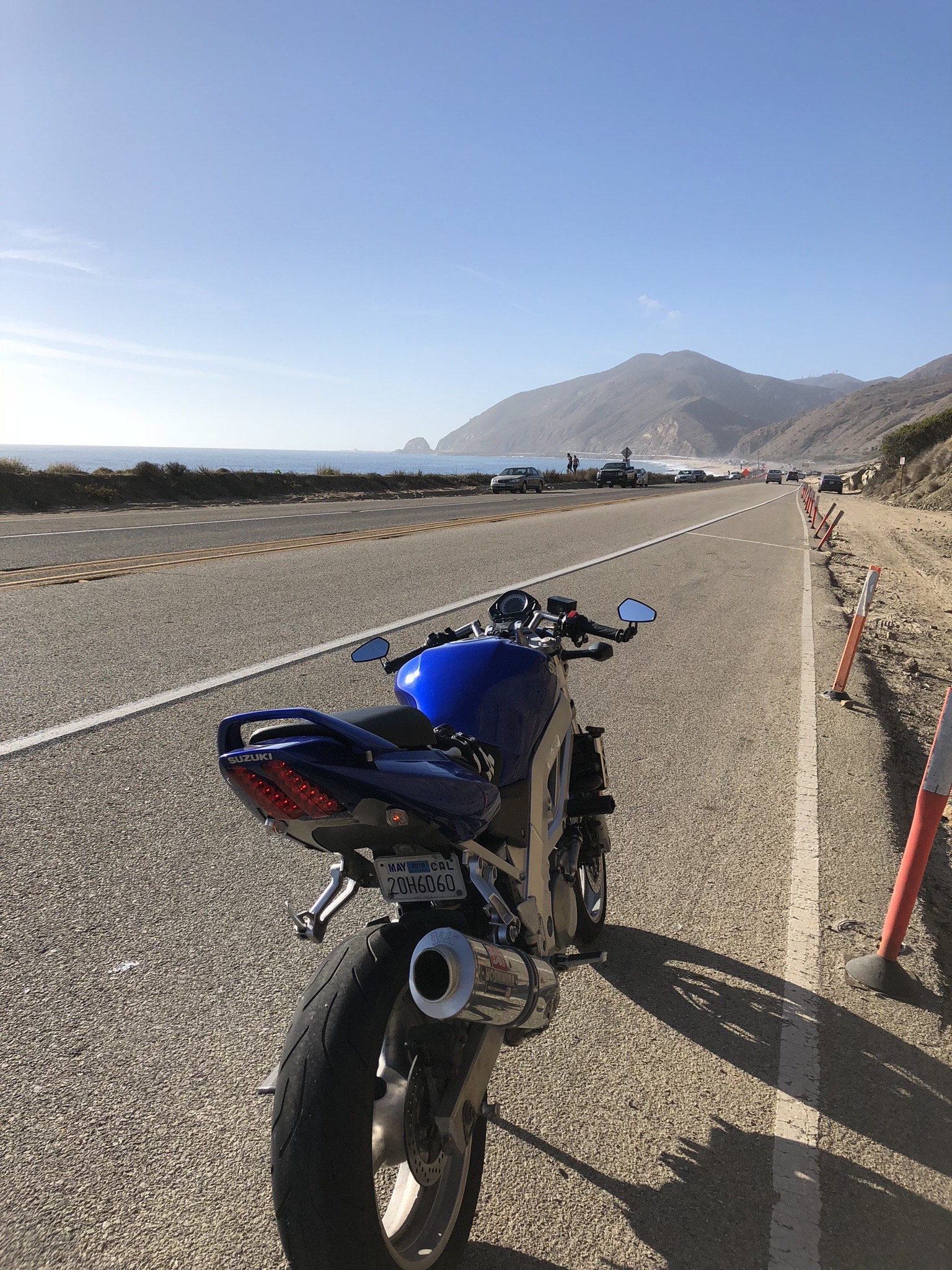 Ben's bike on a road