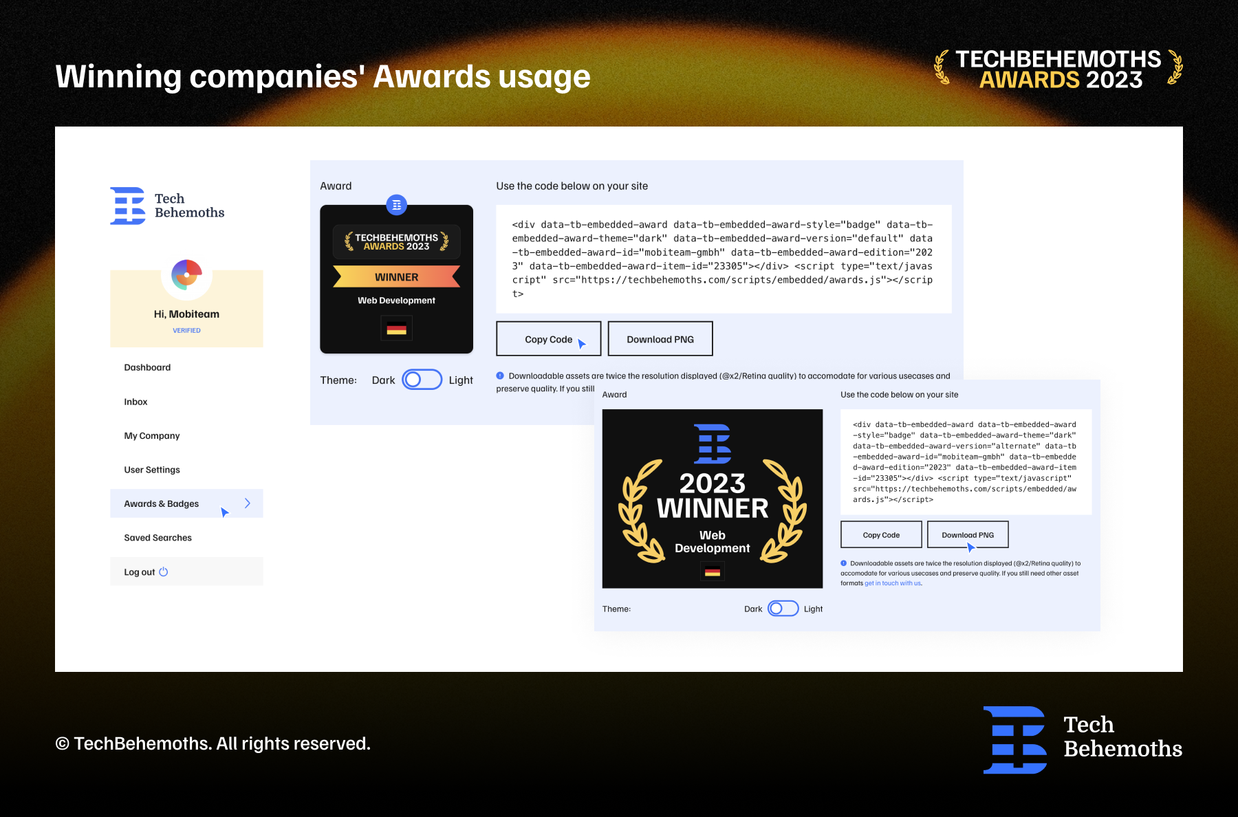 winning companies awards - how to use them