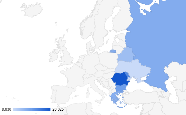 flutter developers earnings in eastern europe-map