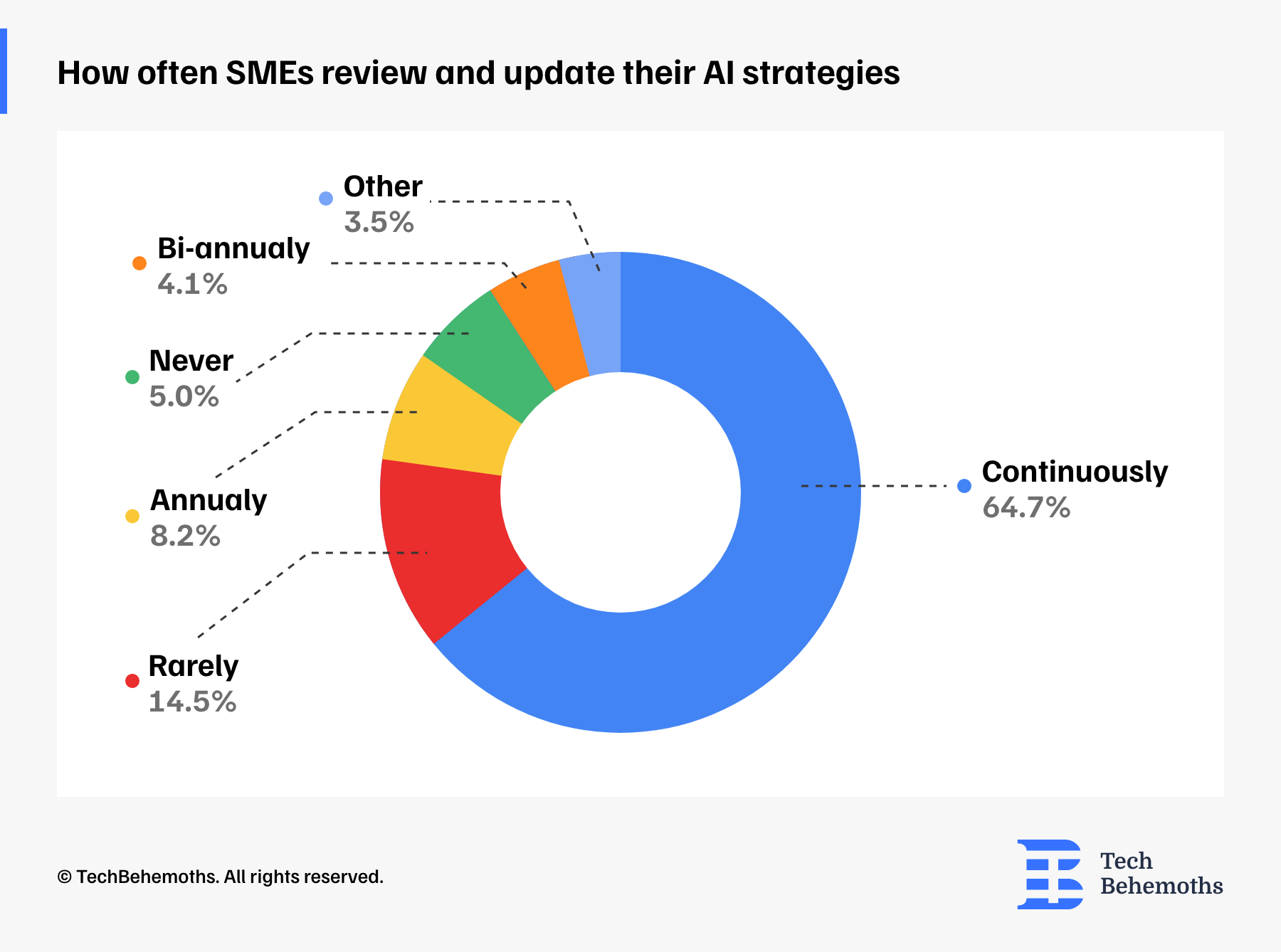 AI strategy update and review frequency among SMEs