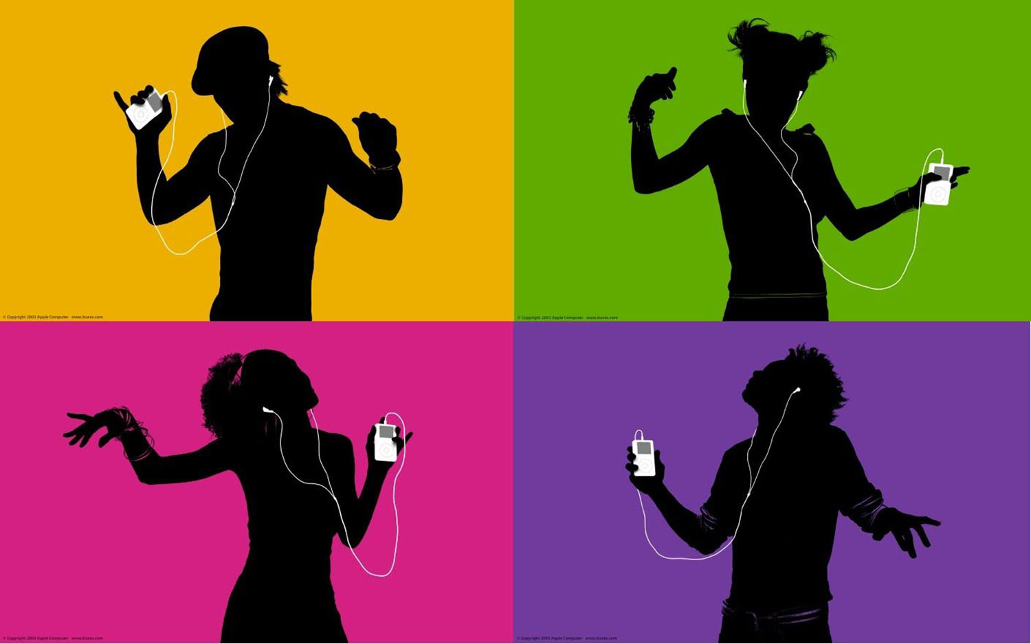 Apple advertising campaign Silhouette