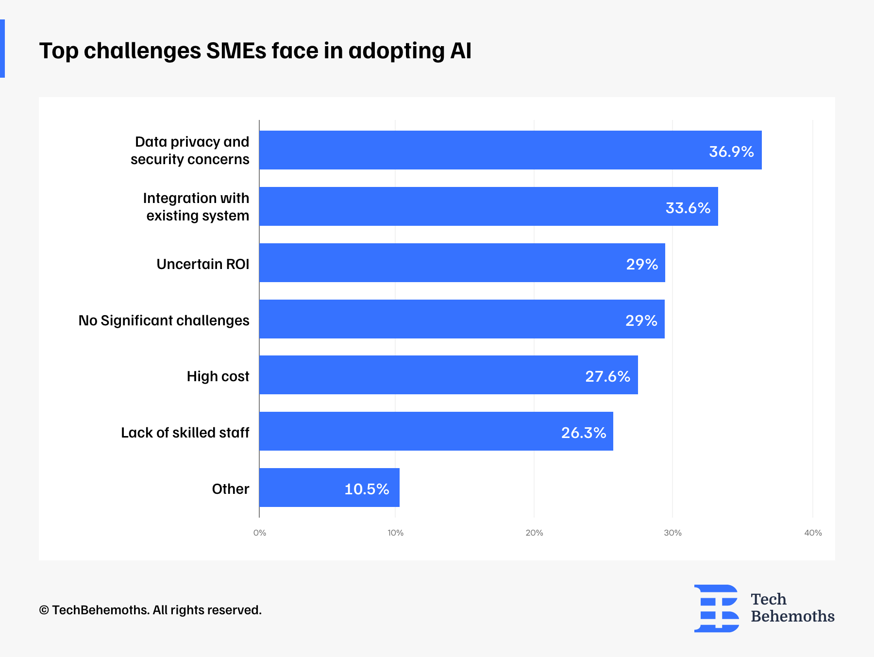 Most common challenges and concerns SMEs face in adopting AI tools and technologies