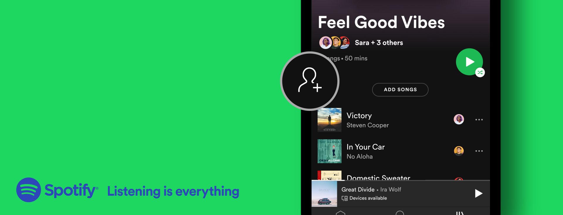 Social interaction on spotify
